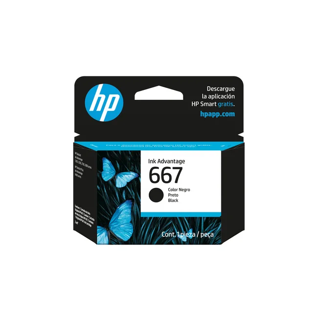HP Cartucho de tinta Original Ink Advantage 667, negro image 2