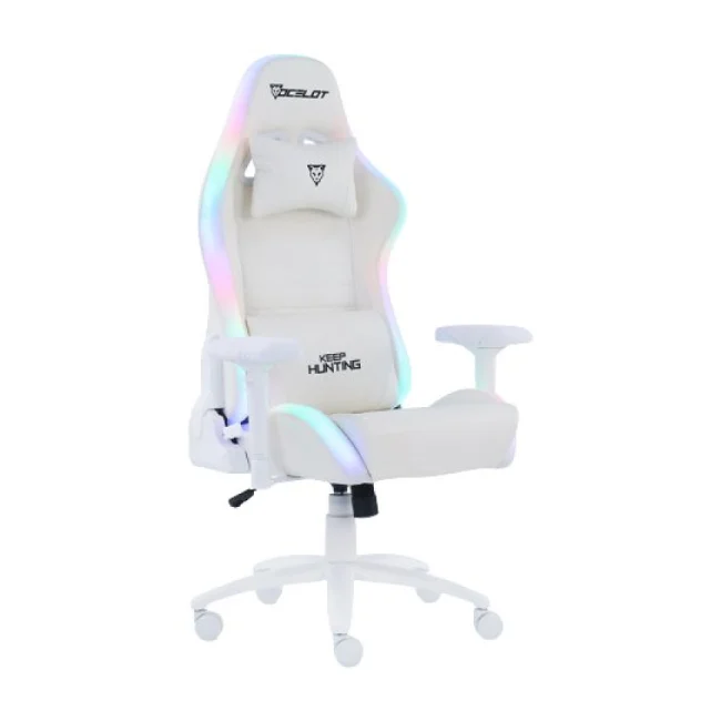 Ocelot Gaming ORGB-WHITE THUNDRA silla para oficina o computadora respaldo duro image 2