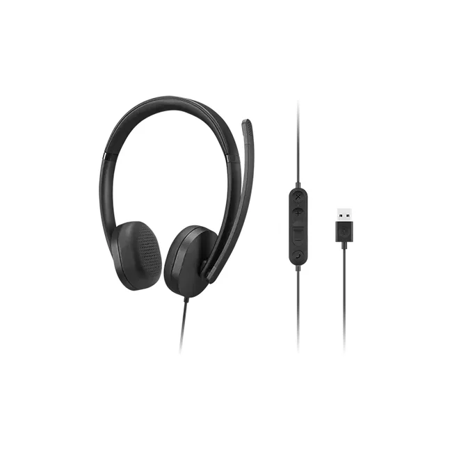 Lenovo 4XD1P83425 audífono y auriculare Auriculares Alámbrico Diadema Llamadas/Música USB tipo A Negro image 4