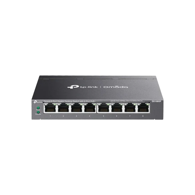 TP-Link Omada DS108GP dispositivo de redes No administrado Gigabit Ethernet (10/100/1000) Energía sobre Ethernet (PoE) Negro
