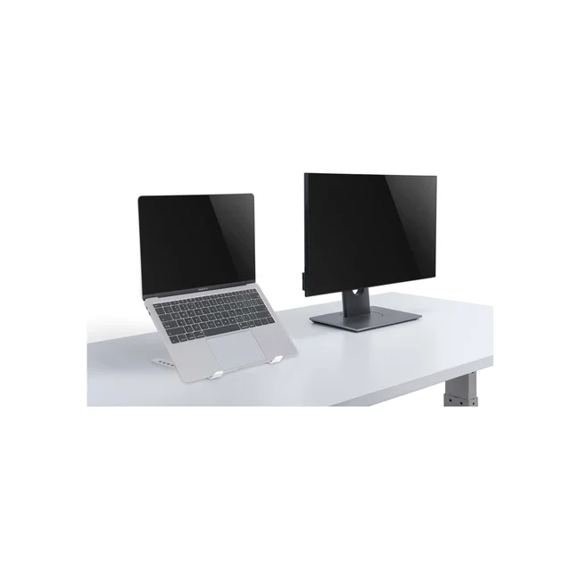 Manhattan Soporte ergonómico, plegable en siete posiciones, para laptops y otros dispositivos de hasta 15.6" y 5 kg (11 lbs.), ligero, aluminio de alta calidad, ventilado, color plateado image 13
