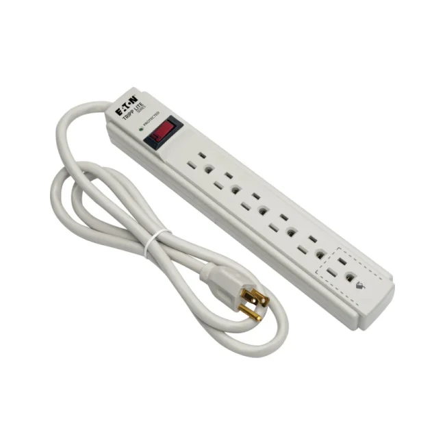 Tripp Lite TLP604 Supresor de Sobretensiones Protect It!, con 6 Tomacorrientes, 1.22 m [4 pies]. Cable, 790 joules, LED de Diagnóstico, Gabinete Gris Claro image 6