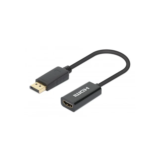 Manhattan 153713 adaptador de cable de vídeo 0.15 m DisplayPort HDMI Negro image 3