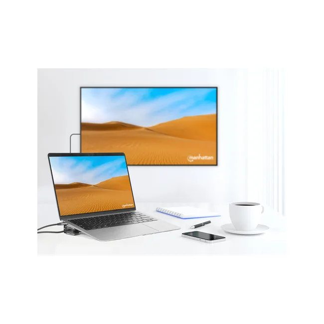 Manhattan 190398 base para laptop o replicador de puertos Alámbrico USB 3.2 Gen 1 (3.1 Gen 1) Type-C Gris image 13