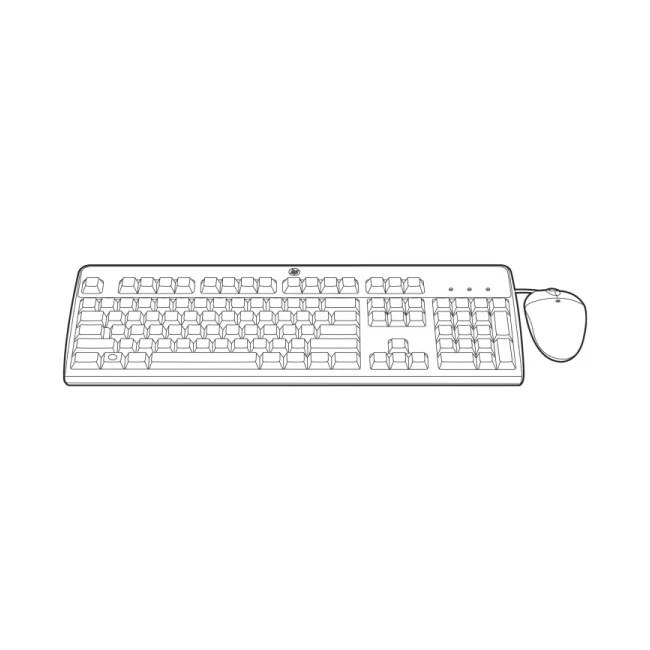 HPE 631341-B21 teclado Ratón incluido USB QWERTY Inglés Negro