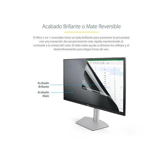 StarTech.com Filtro de Privacidad para Monitor de 19 Pulgadas - Pantalla de Privacidad para Reducir Luz Azul de Pantalla Ancha 16:10 - Mate/Brillante - Ángulo +/-30 Grados image 14