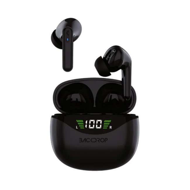 BACKDROP TWS-3N audífono y auriculare Auriculares True Wireless Stereo (TWS) Intra auditivo Llamadas/Música Bluetooth Negro
