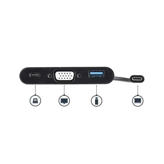StarTech.com Adaptador Multifunción USB-C a VGA con Entrega de Potencia (Power Delivery) y Puerto USB-A image 7