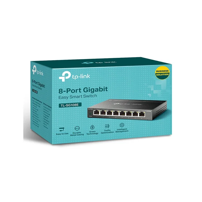 TP-Link TL-SG108E dispositivo de redes Gestionado L2 Gigabit Ethernet (10/100/1000) Negro image 9