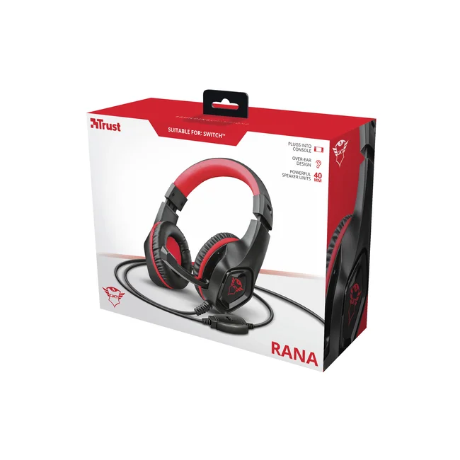 Trust GXT 404R Rana Auriculares Alámbrico Diadema Juego Negro, Rojo image 8