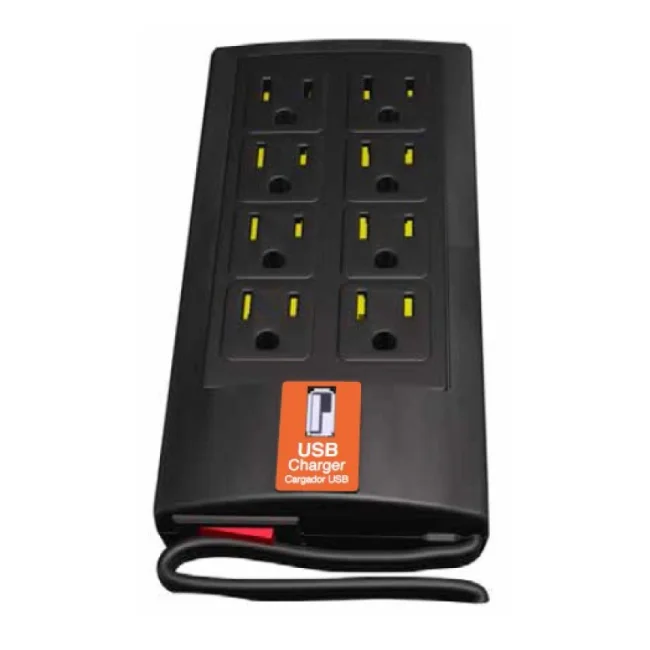 Complet BRC-1-005 supresor de picos Negro 8 salidas AC 120 V