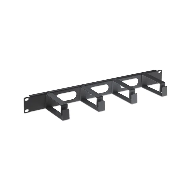 Intellinet Panel Administrador de Cable 19" 1 U, 4 arillos plásticos largos, Negro