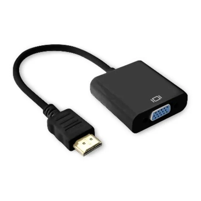 BRobotix 110910N cambiadores de género de cables HDMI VGA Negro