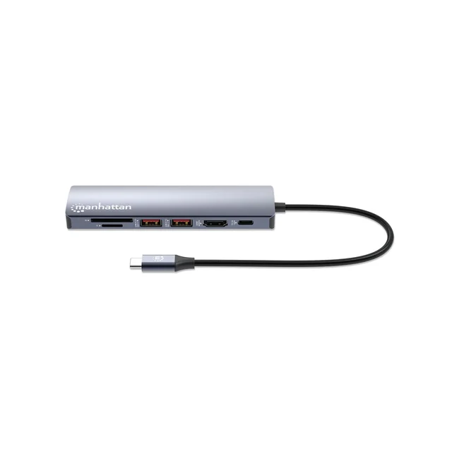 Manhattan Estación Docking USB-C con lector de tarjetas, 7 en 1 image 7