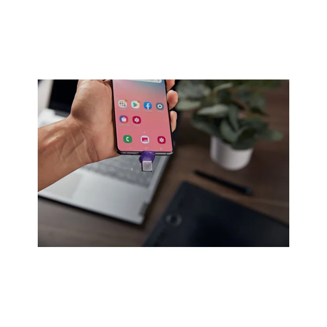 Kingston Technology DataTraveler microDuo 3C unidad flash USB 128 GB USB Type-A / USB Type-C 3.2 Gen 1 (3.1 Gen 1) Acero inoxidable, Púrpura image 9