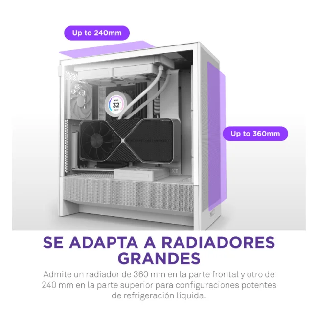 NZXT H5 Flow Midi Tower Blanco image 15