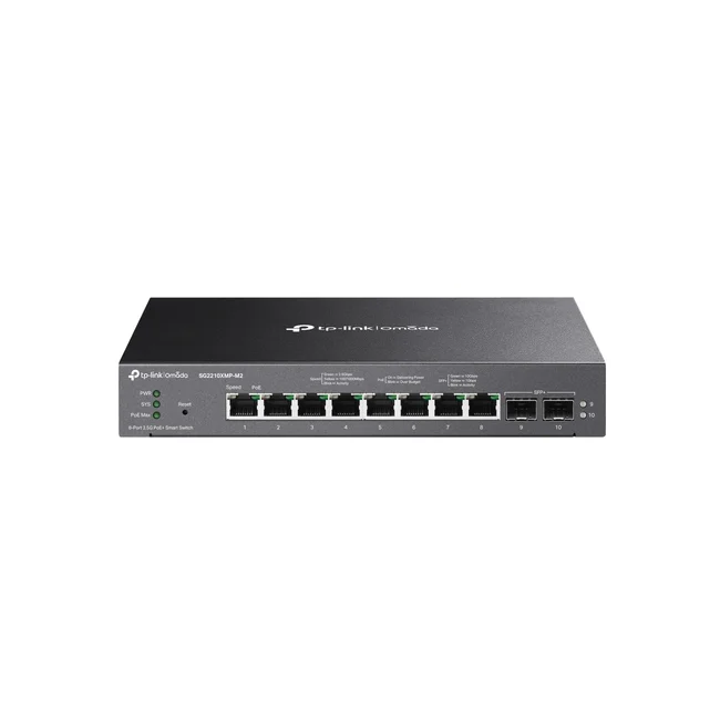TP-Link Omada SG2210XMP-M2 dispositivo de redes Gestionado L2/L2+ 2.5G Ethernet (100/1000/2500) Energía sobre Ethernet (PoE) Montaje en escritorio/pared Negro image 5