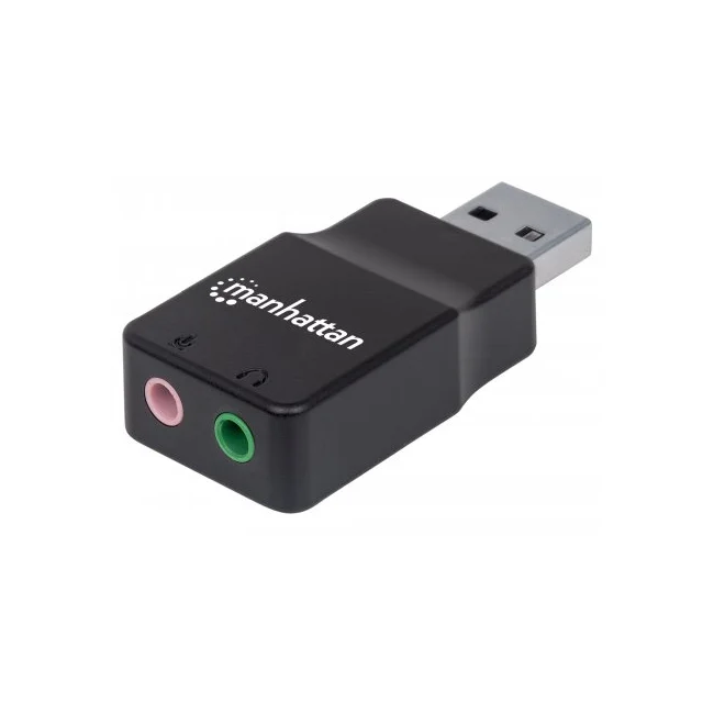 Manhattan Adaptador de Sonido Estéreo USB de Alta Velocidad image 2