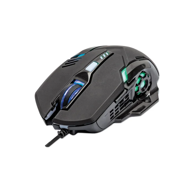 Manhattan Ratón óptico LED para juegos con cable image 13