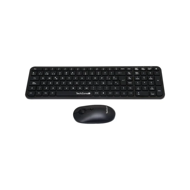 TechZone TZCOMBINA05 teclado Ratón incluido RF inalámbrico Español Negro