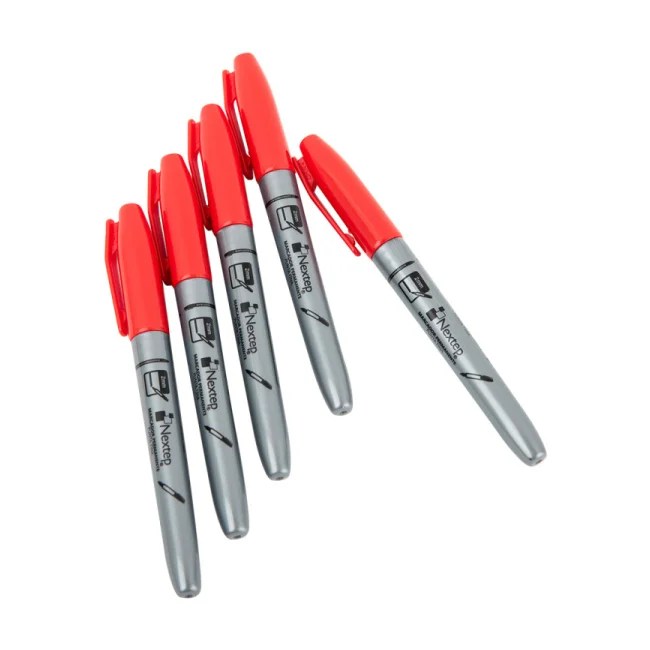 Nextep NE-071 marcador permanente Punta fina Rojo 12 pieza(s)