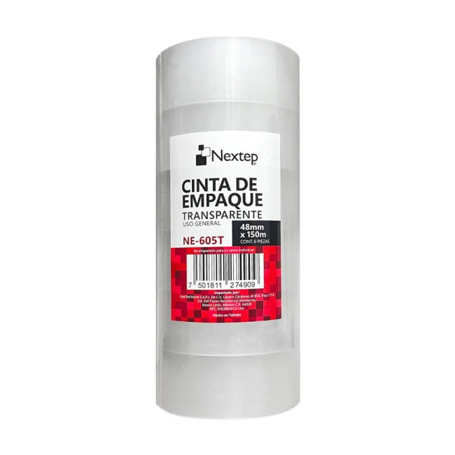 Nextep NE-605T cinta adhesiva de papelería o oficina 150 m Blanco 6 pieza(s)
