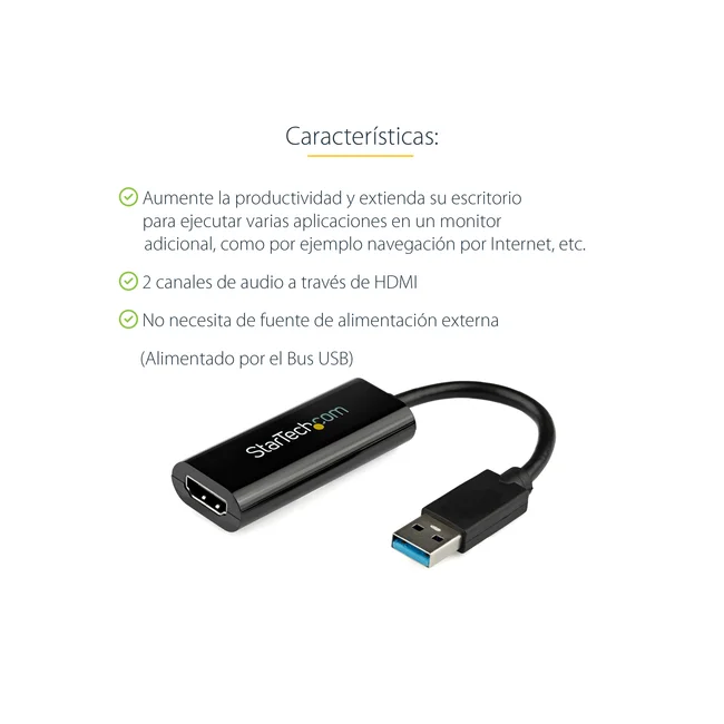 StarTech.com Adaptador USB 3.0 a HDMI - Cable Convertidor Compacto - 1920x1200 image 10