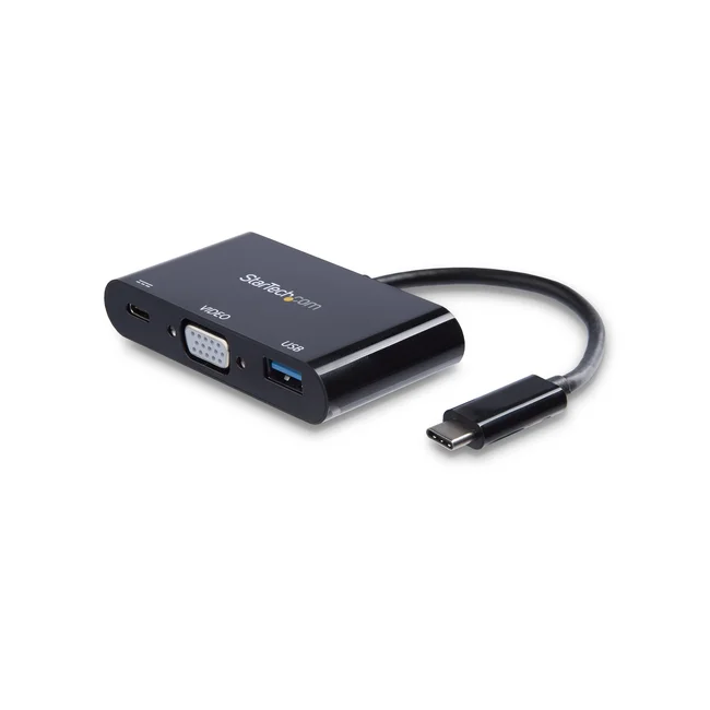 StarTech.com Adaptador Multifunción USB-C a VGA con Entrega de Potencia (Power Delivery) y Puerto USB-A