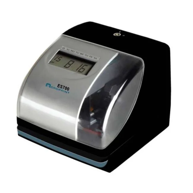 Acroprint ES700 Negro, Plata Tarjeta de tiempo Corriente alterna LCD