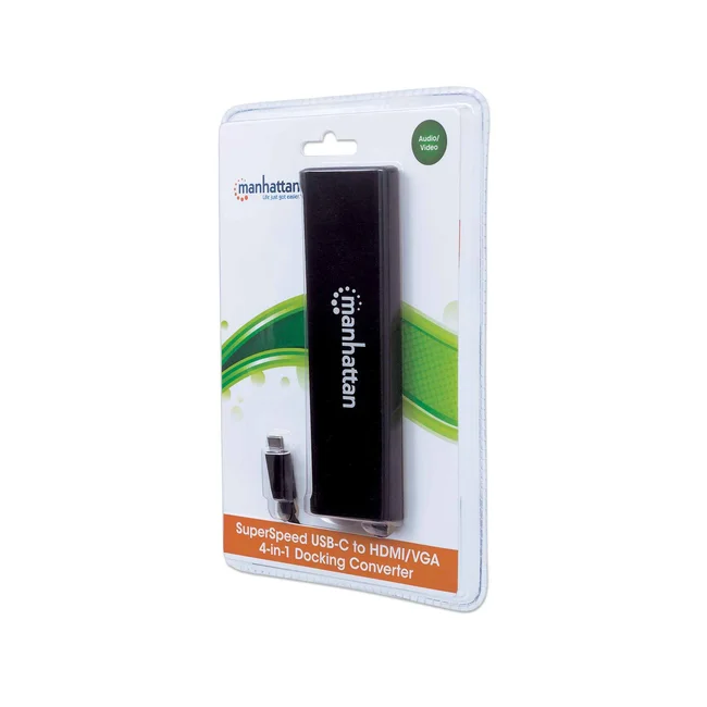 Manhattan Convertidor Docking USB-C Superspeed 4-en-1 a HDMI/VGA image 10