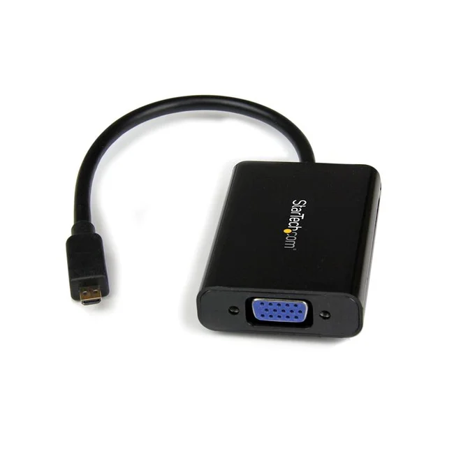 StarTech.com Cable Adaptador Externo Convertidor de Video y Audio Micro HDMI a VGA - 1920x1200