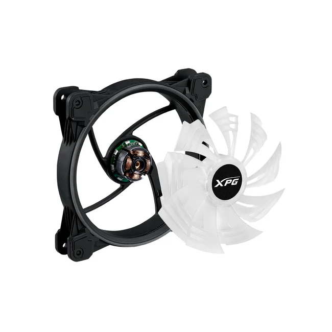 XPG HURRICANE140ARGBPWM-BKCWW sistema de refrigeración de computadora Gabinete de la computadora Ventilador 14 cm Negro, Blanco image 3