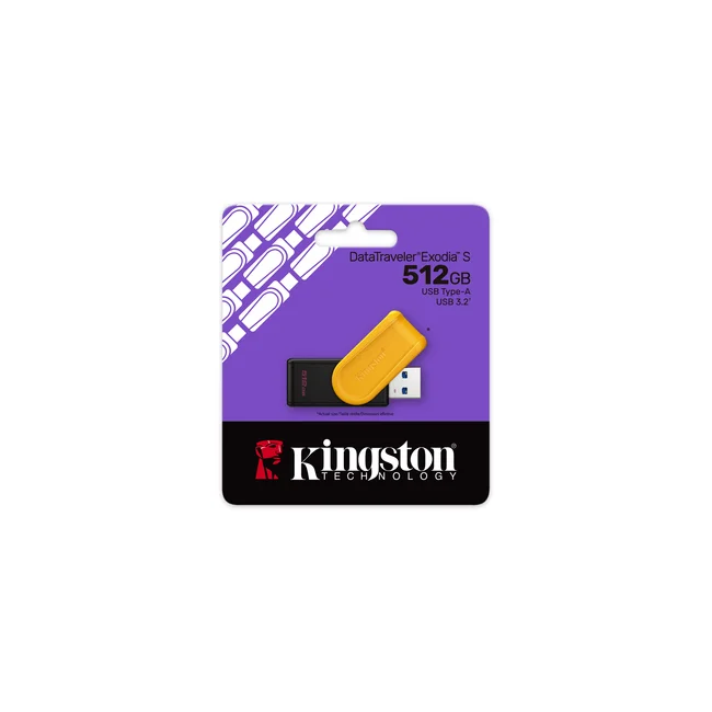 Kingston Technology DataTraveler Exodia S unidad flash USB 512 GB USB tipo A 3.2 Gen 1 (3.1 Gen 1) Negro, Amarillo image 4