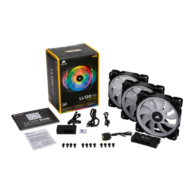 Corsair LL120 RGB Gabinete de la computadora Ventilador 12 cm Negro, Blanco image 5