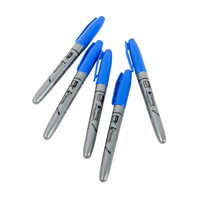 Nextep NE-072 marcador permanente Punta fina Azul 12 pieza(s)