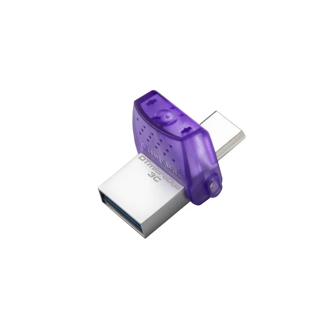 Kingston Technology DataTraveler microDuo 3C unidad flash USB 128 GB USB Type-A / USB Type-C 3.2 Gen 1 (3.1 Gen 1) Acero inoxidable, Púrpura image 3
