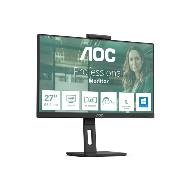 AOC Q27P3CW monitor de computadora 68.6 cm (27") 2560 x 1440 Pixeles Quad HD LED Negro image 3