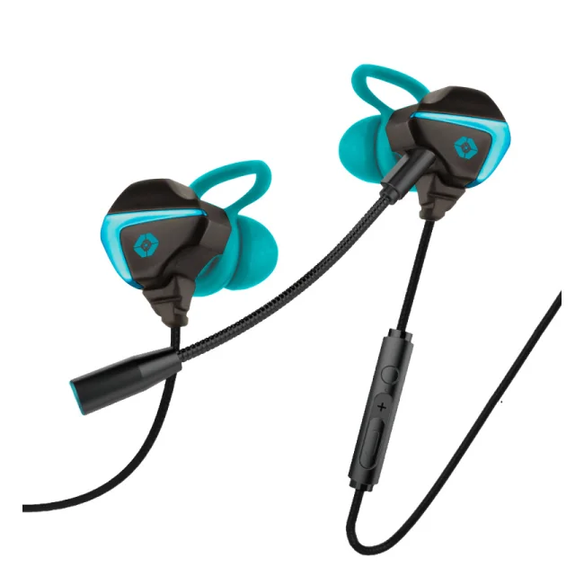 Vortred V-930624 audífono y auriculare Auriculares Alámbrico Gancho de oreja, Intra auditivo Juego Negro, Azul image 3