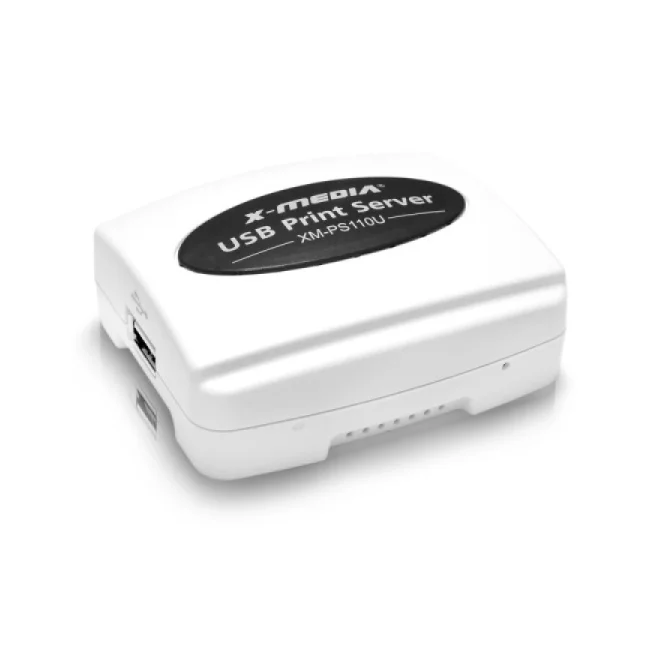 X-Media XM-PS110U servidor de impresión Interno LAN Ethernet Blanco
