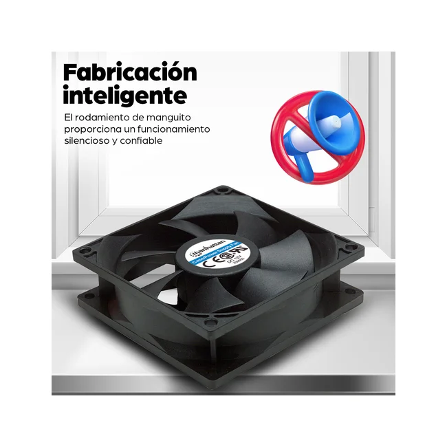 Manhattan 700955 sistema de refrigeración de computadora Gabinete de la computadora Ventilador 8 cm Negro 1 pieza(s) image 12