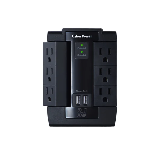 CyberPower P600WSURC1 supresor de picos Negro 6 salidas AC 125 V image 3