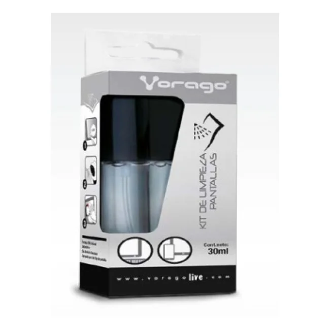 Vorago CLN-300 kit de limpieza para equipos LCD/TFT/Plasma Pulverizador para limpieza de equipos 30 ml