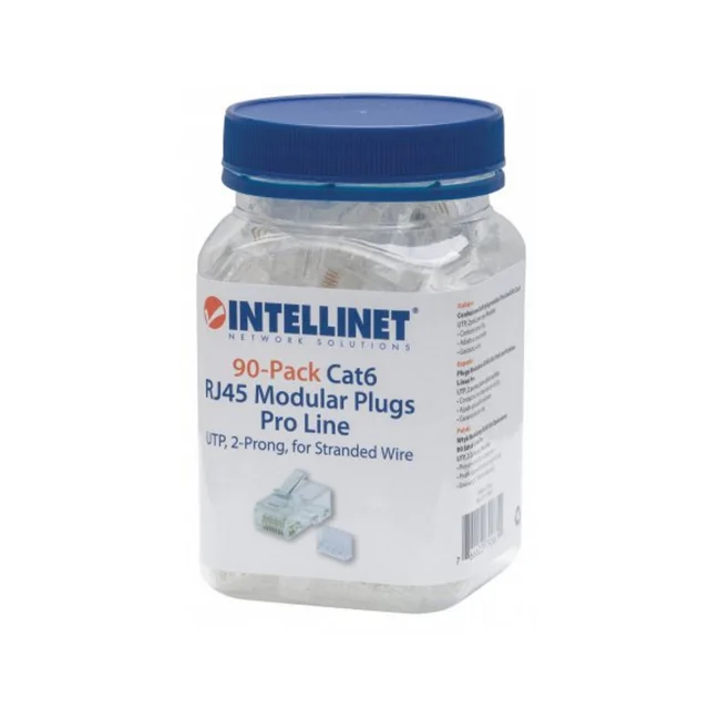 Intellinet PLUG RJ45 CAT6 MULTIFILAR UTP BOTE 90 PZAS ORO 50-MICRAS PRO image 6