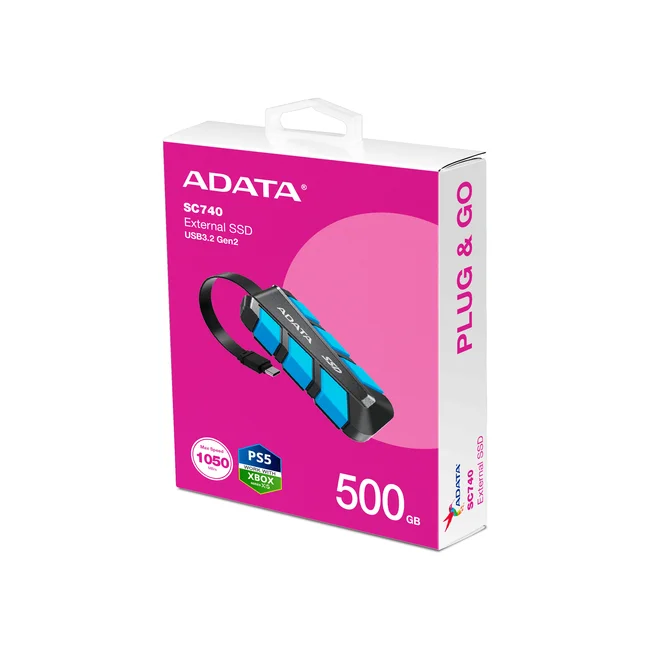 ADATA SC740 500 GB USB Tipo C 3.2 Gen 2 (3.1 Gen 2) Negro, Azul image 12