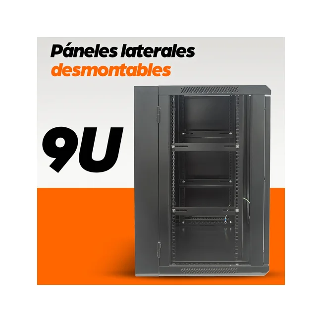 Intellinet 711845 armario rack 9U Bastidor de pared Negro image 14