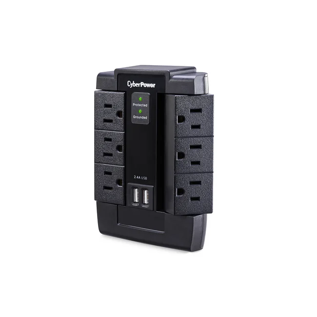CyberPower P600WSURC1 supresor de picos Negro 6 salidas AC 125 V image 4