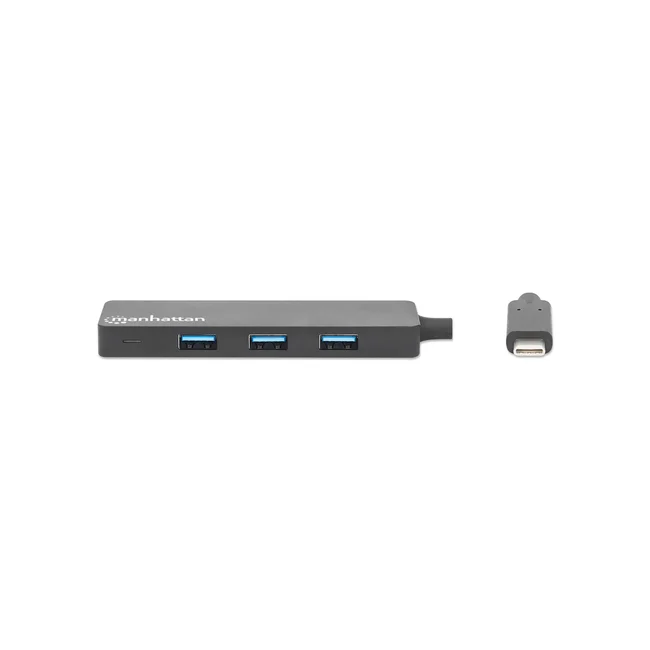 Manhattan Hub USB 3.2 Gen 1 de 4 puertos USB-A USB 3.2 Gen 1, de Tipo-C macho a 4 conectores Tipo A hembra, velocidad de transferencia hasta 5 Gbps, energía por medio del bus, negro image 8
