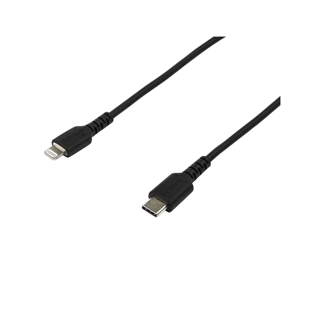 StarTech.com Cable Resistente USB-C a Lightning de 2 m Negro - Cable de Sincronización y Carga USB Tipo C a Lightning con Fibra de Aramida Resistente - Certificado MFi de Apple - para iPad/iPhone 12 image 3