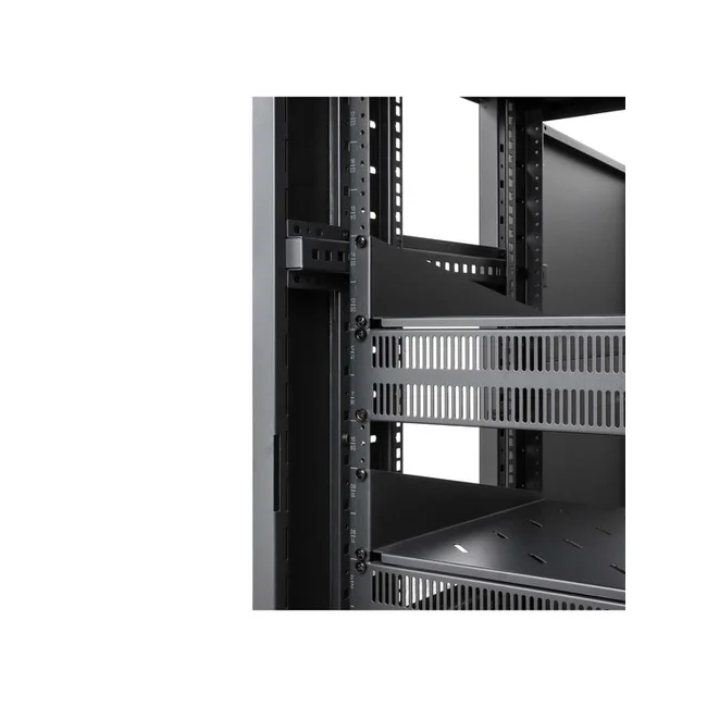 Intellinet Gabinete 19" Pro Line con extractores de aire, 27U, Frente de 600 mm, unidad de ventilación con dos extractores de aire instalados en el techo, profundidad de 600 mm, Ensamblado, negro RAL 9004. Profundidad de instalación útil: ajustable de 150 a 500 mm (5.91 a 19.69 pulg.) image 14