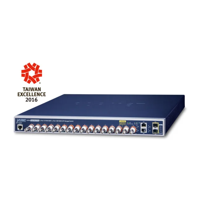 PLANET LRP-1622CS dispositivo de redes Gestionado L2/L4 Gigabit Ethernet (10/100/1000) Energía sobre Ethernet (PoE) 1U Azul